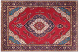handmade Traditional Tabriz Red Blue Hand Knotted RECTANGLE 100% Wool Pile area rug 10x13
