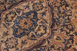 handmade Traditional Kashan Red Blue Hand Knotted RECTANGLE 100% Wool Pile area rug 10x13