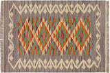 Tribal Turkish Kilim Daniella Hand-Woven Wool Rug - 2'0'' x 3'2''