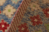 handmade Geometric Balouchi Blue Red Hand Knotted RECTANGLE 100% WOOL area rug 4' x 6'