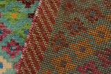 handmade Geometric Balouchi Blue Red Hand Knotted RECTANGLE 100% WOOL area rug 3' x 5'