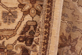 handmade Traditional Kafkaz Beige Brown Hand Knotted RECTANGLE 100% WOOL area rug 6  x 9 