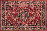 handmade Traditional Antique Red Black Hand Knotted RECTANGLE 100% Wool Pile area rug 10x13