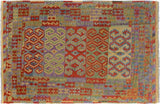 Southwestern Turkish Kilim Jarrod Hand-Woven Wool Rug - 6'5'' x 9'8''