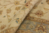 Shabby Chic Ziegler Duncan Ivory Blue Hand-Knotted Wool Rug - 3'11'' x 5'7''