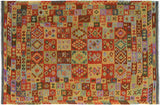 Bohemian Turkish Kilim Rayford Hand-Woven Wool Rug - 6'8'' x 10'3''