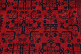 handmade Tribal Biljik Khal Mohammadi Red Black Hand Knotted RECTANGLE 100% WOOL area rug 