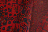 handmade Tribal Biljik Khal Mohammadi Red Black Hand Knotted RECTANGLE 100% WOOL area rug 