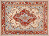 handmade Traditional Kafkaz Beige Rust Hand Knotted RECTANGLE 100% WOOL area rug 10  x 14 