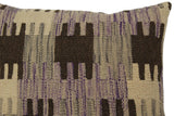 handmade Traditional Pillow Purple Gray Hand-made SQUARE 100% WOOL kilim throw pillow