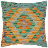 Geometric Turkish Kathryne Hand Woven Kilim Throw Pillow