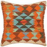 Shabby Chic Turkish Angeline Hand Woven Kilim Throw Pillow