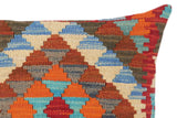 handmade Traditional Pillow Red Gray Hand-Woven SQUARE 100% WOOL kilim throw pillow