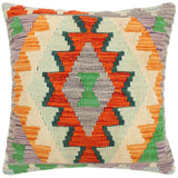 Modern Turkish Sharyn Hand Woven Kilim Throw Pillow