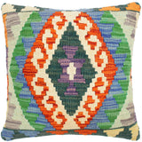 Boho Chic Turkish Siu Hand Woven Kilim Throw Pillow