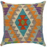 Bohemian Turkish Vicki Hand Woven Kilim Throw Pillow