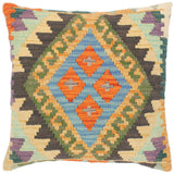 Southwestern Turkish Marhta Hand Woven Kilim Throw Pillow