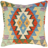 Bohemian Turkish Coralie Hand Woven Kilim Throw Pillow