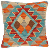 Modern Turkish Minda Hand Woven Kilim Throw Pillow