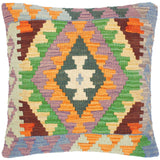 Shabby Chic Turkish Darcel Hand Woven Kilim Throw Pillow