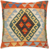 Rustic Turkish Octavia Hand Woven Kilim Throw Pillow