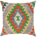 Modern Turkish Cedrick Hand Woven Kilim Throw Pillow