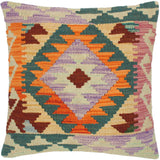 Southwestern Turkish Corazon Hand Woven Kilim Throw Pillow