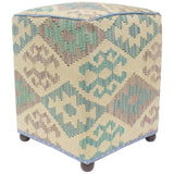 Modern Rodney Handmade Kilim Upholstered Ottoman