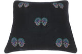 handmade  Pillow Green Blue Hand-Woven SQUARE VELVET EMBR pillow