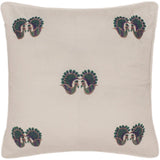 Rustic Metcalfe Hand Embroidered Italian Velvet Pillow