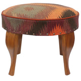 Bohemian Braylen Handmade Kilim Upholstered Ottoman