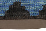 handmade Traditional Pillow Blue Beige Hand-Woven SQUARE 100% WOOL Hand woven turkish pillow2' x 2'