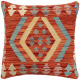 Tribal Delgado Turkish Hand-Woven Kilim Pillow