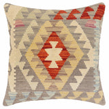 Boho Chic Woodard Turkish Hand-Woven Kilim Pillow