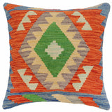 Tribal Weiss Turkish Hand-Woven Kilim Pillow