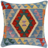 Rustic Schmidt Turkish Hand-Woven Kilim Pillow