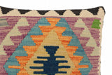 handmade Traditional Pillow Blue Beige Hand-Woven SQUARE 100% WOOL Hand woven turkish pillow2' x 2'
