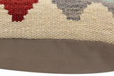 handmade Traditional Pillow Red Blue Hand-Woven SQUARE 100% WOOL Hand woven turkish pillow2' x 2'