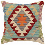 Rustic Frey Turkish Hand-Woven Kilim Pillow