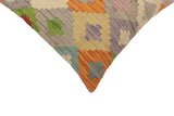 handmade Traditional Pillow Blue Red Hand-Woven SQUARE 100% WOOL Hand woven turkish pillow2' x 2'
