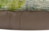 handmade Traditional Pillow Blue Rust Hand-Woven SQUARE 100% WOOL Hand woven turkish pillow2' x 2'