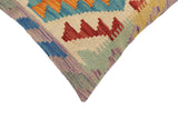 handmade Traditional Pillow Red Blue Hand-Woven SQUARE 100% WOOL Hand woven turkish pillow2' x 2'