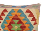 handmade Traditional Pillow Red Blue Hand-Woven SQUARE 100% WOOL Hand woven turkish pillow2' x 2'