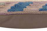 handmade Traditional Pillow Red Blue Hand-Woven SQUARE 100% WOOL Hand woven turkish pillow2' x 2'