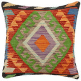 Boho Chic Perkins Turkish Hand-Woven Kilim Pillow