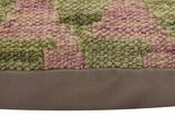 handmade Traditional Pillow Blue Green Hand-Woven SQUARE 100% WOOL Hand woven turkish pillow2' x 2'