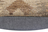 handmade Traditional Pillow Beige Gray Hand-Woven SQUARE 100% WOOL Hand woven turkish pillow2' x 2'