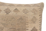 handmade Traditional Pillow Beige Brown Hand-Woven SQUARE 100% WOOL Hand woven turkish pillow2' x 2'