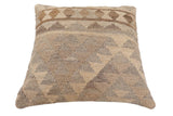 handmade Traditional Pillow Beige Gray Hand-Woven SQUARE 100% WOOL Hand woven turkish pillow2' x 2'