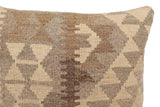 handmade Traditional Pillow Beige Gray Hand-Woven SQUARE 100% WOOL Hand woven turkish pillow2' x 2'